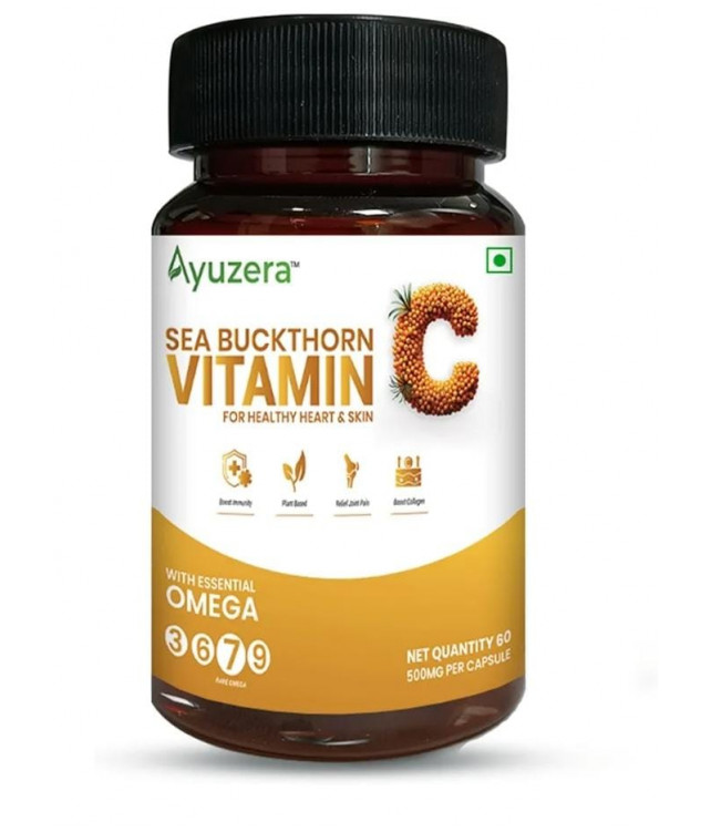 Ayuzera Sea buckthorn Vit C Capsules (60 capsules With Sea buckthorn 500mg)