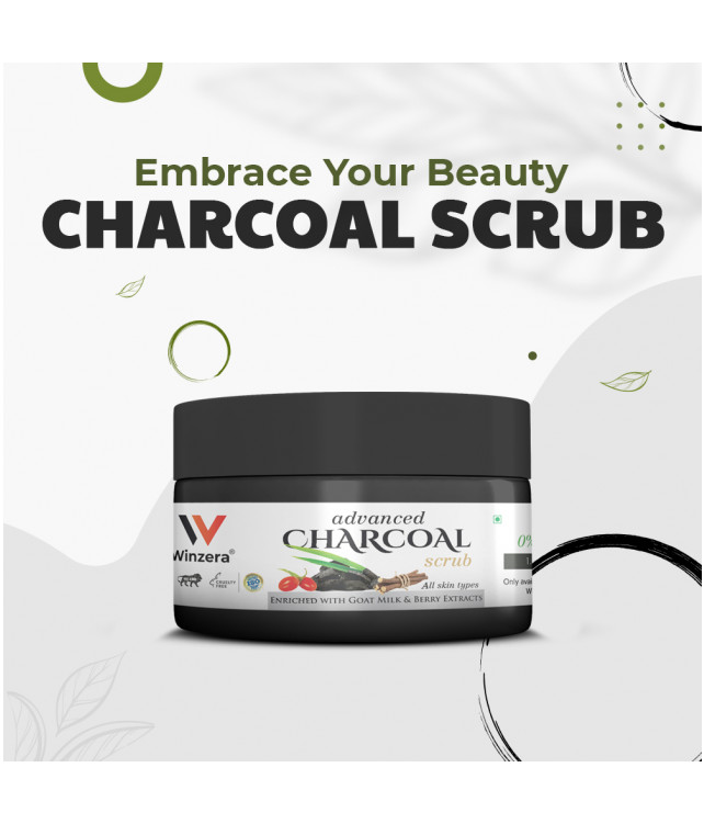 Ayuzera Charcoal Face Scrub 50gm (With Aqua, And Glycerine)