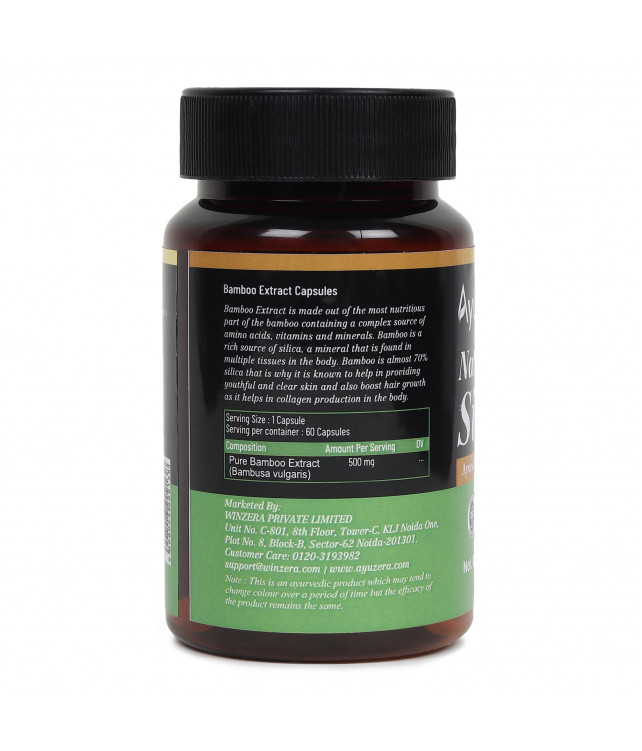 Ayuzera Natural Silica with Bamboo Extract 500 MG 60 Capsules