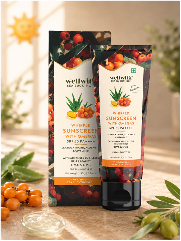 Wellwith Sea Buckthorn Whipped Omega Sunscreen