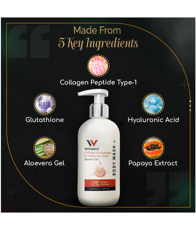 Ayuzera Collagen Body Wash 200ml (With Nucifera,and Glycerine)