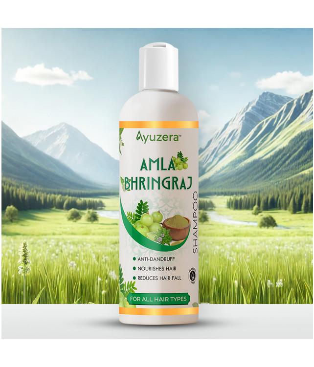Ayuzera AMLA BHRINGRAJ SHAMPOO 200 ml (With Amla Extract, Bhringraj Extract)