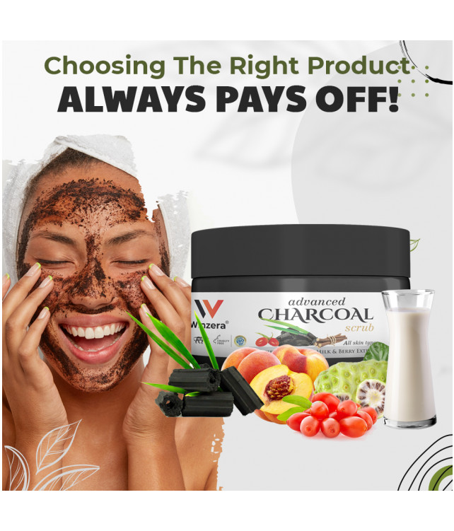 Ayuzera Charcoal Face Scrub 50gm (With Aqua, And Glycerine)