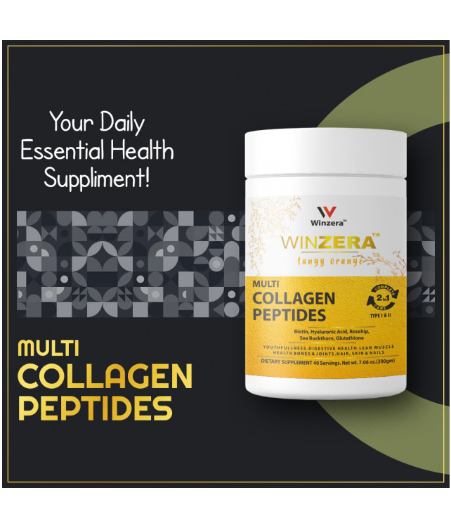Winzera Collagen Peptide Tangy Orange (With Bioactive Collagen Peptide,  Sea buckthorn)