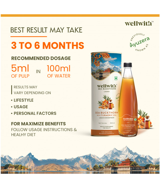 WellWith Sea Buckthorn With Turmeric Oil 300ml