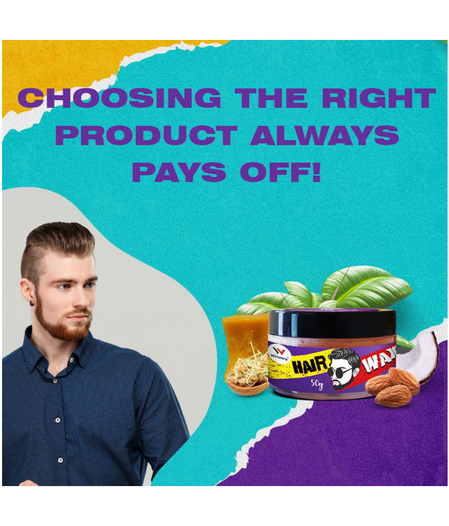 Ayuzera Crystal Hair Wax 50gm (With Coconut Oil, And Vitamin-E)