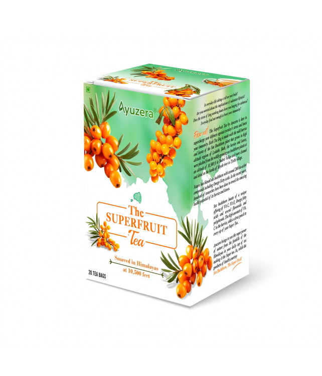 Ayuzera The Super Fruit Tea (20 pkt 2gm Each, With Sea buckthorn leaves and Dry berries)