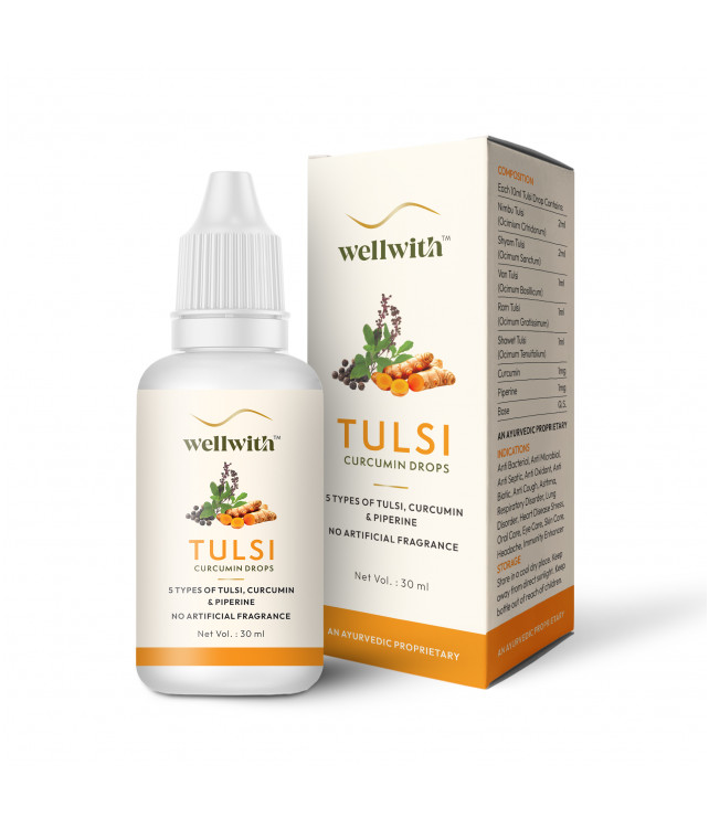 Wellwith Tulsi Curcumin Drops