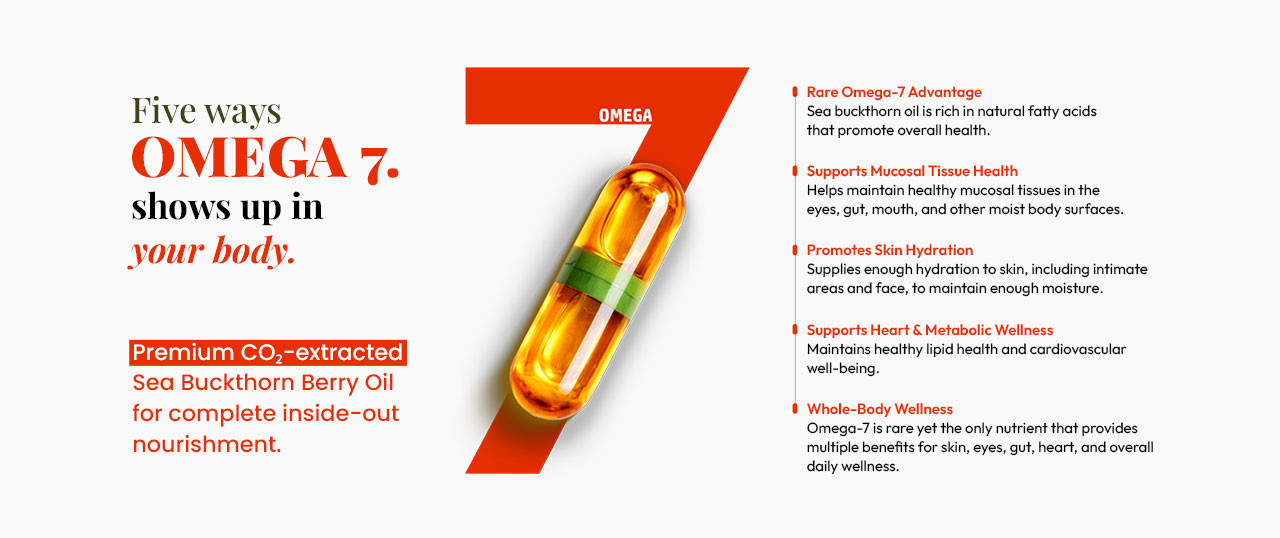 WellWith Omega 7 Sea Buckthorn Oil Capsules
