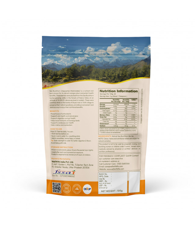 Wellwith Sea bukcthorn Dry Berry 100G