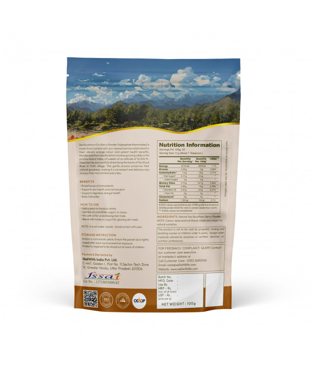 Wellwith Sea bukcthorn Dry Berry Powder 100G