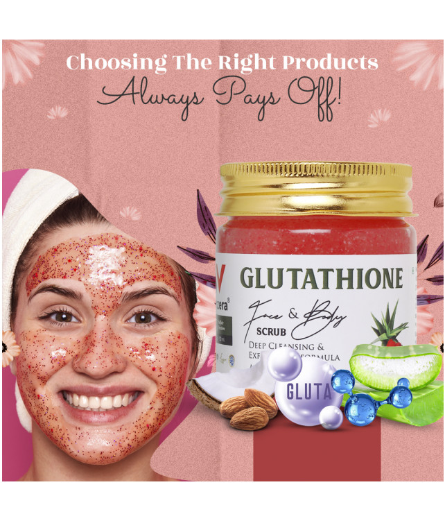 Ayuzera Glutathione Face & Body Scrub 100gm (With Glutathione and Rose water)