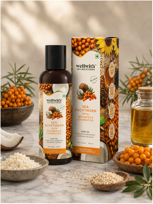 Wellwith Sea Buckthorn Hair Oil 100ml