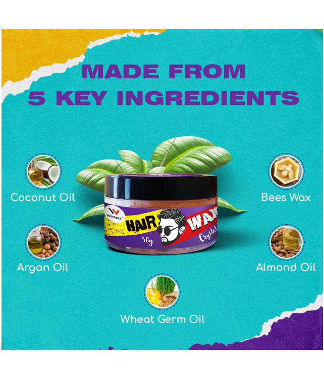 Ayuzera Crystal Hair Wax 50gm (With Coconut Oil, And Vitamin-E)