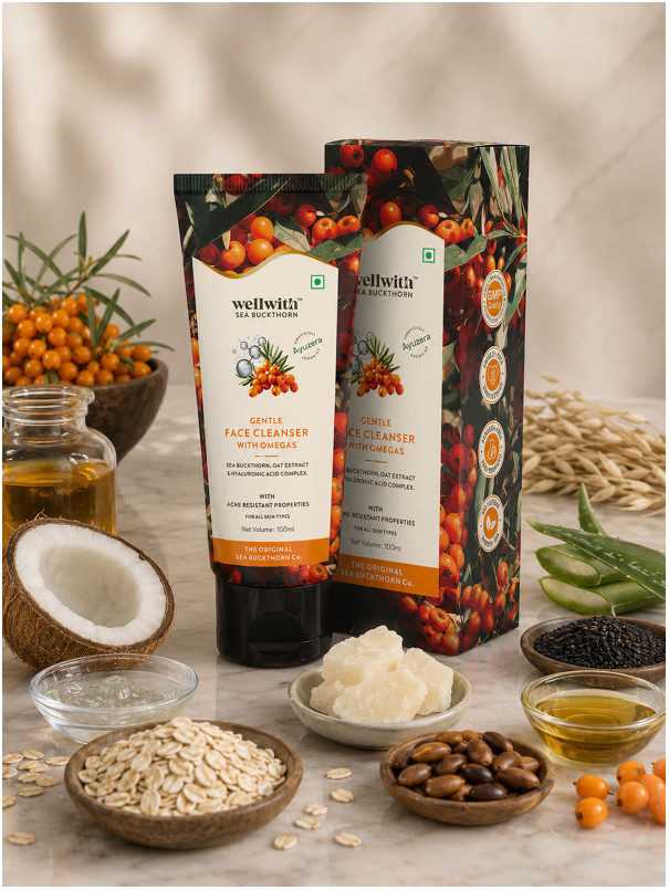Wellwith Sea Buckthorn Gentle Face Cleanser With Omegas