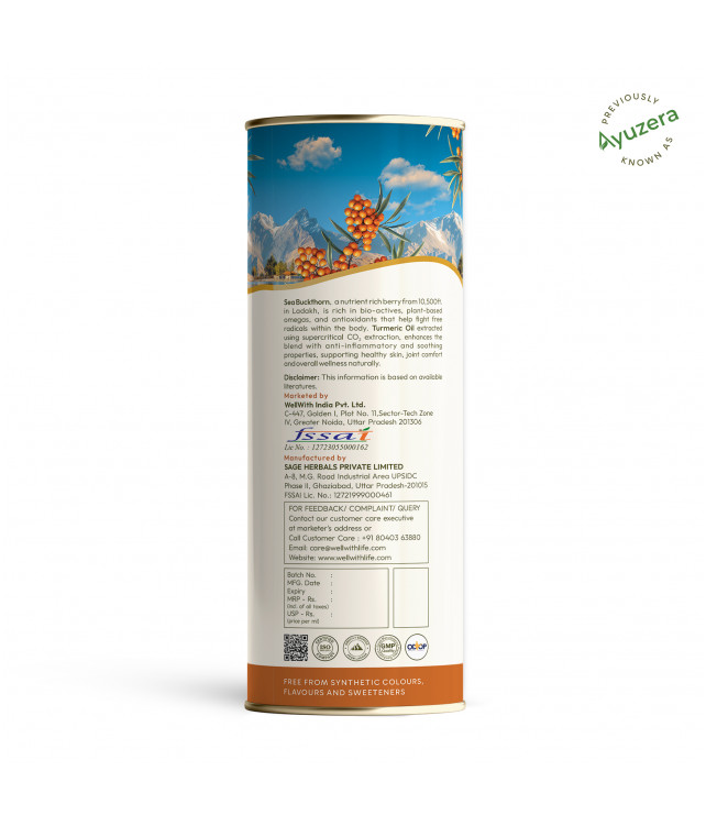 WellWith Sea Buckthorn With Turmeric Oil 300ml