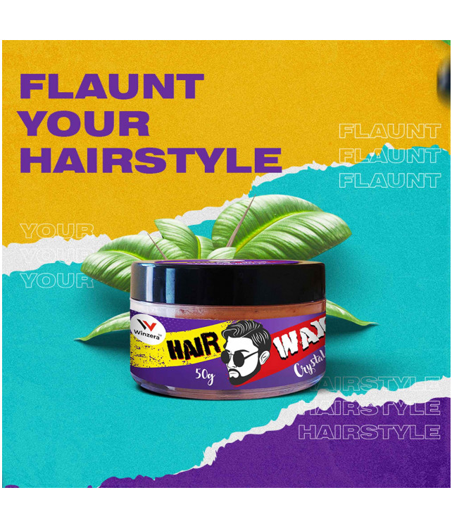 Ayuzera Crystal Hair Wax 50gm (With Coconut Oil, And Vitamin-E)