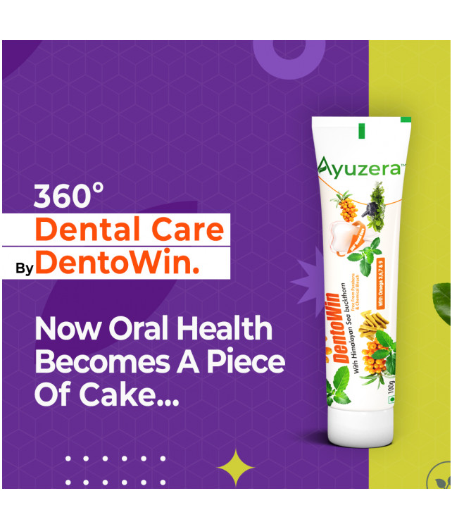 Ayuzera DentoWin Tooth Gel 100gm (With Tulsi and Sea Buckthorn Oil )