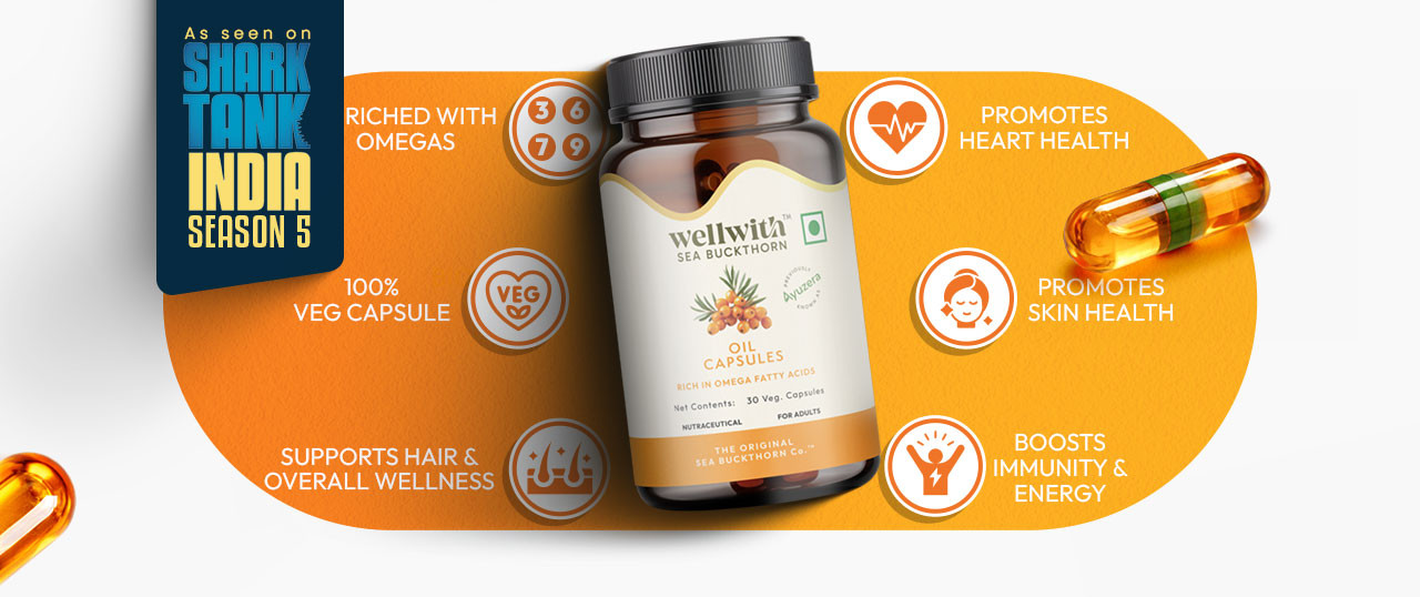 WellWith Omega 7 Sea Buckthorn Oil Capsules