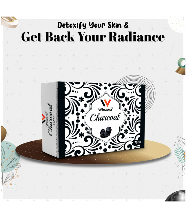 Ayuzera Charcoal Soap 100gm (With Glycerine, Activated Charcoal and Aloe vera)