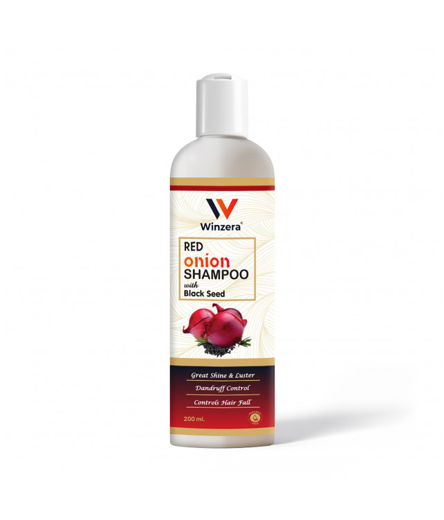 Ayuzera Red Onion Shampoo 200 ml (With Onion Oil and Curry Leaf Ext)