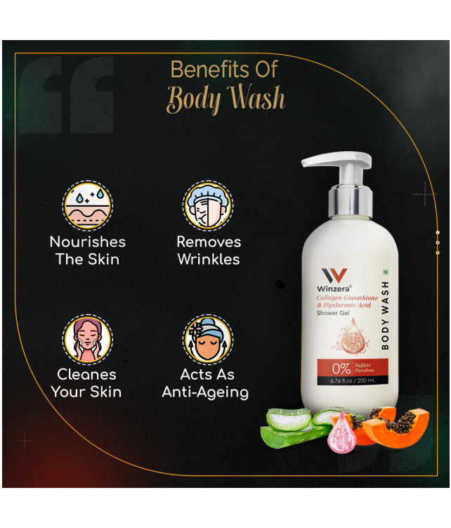 Ayuzera Collagen Body Wash 200ml (With Nucifera,and Glycerine)