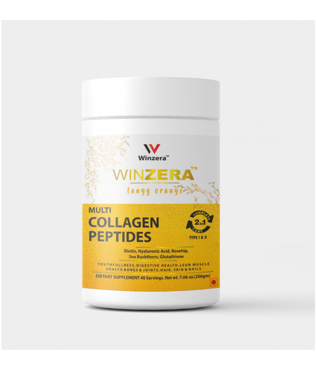 Winzera Collagen Peptide Tangy Orange (With Bioactive Collagen Peptide,  Sea buckthorn)