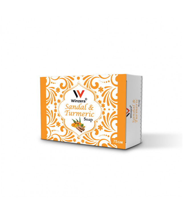 Ayuzera Sandal & Turmeric soap 75 gm (With Turmeric oil , Sandalwood oil)
