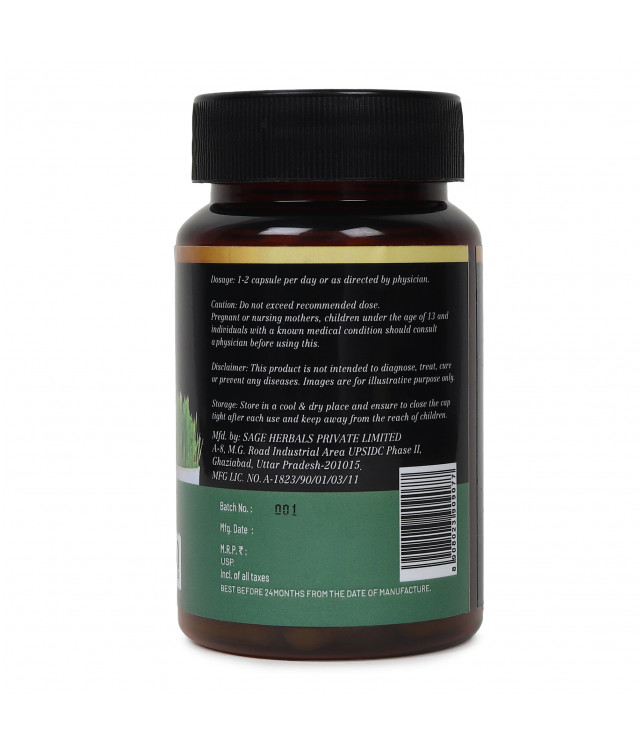 Ayuzera Natural Wheatgrass 500mg 60 Capsules